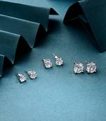 3 Set Earrings In American Diamond