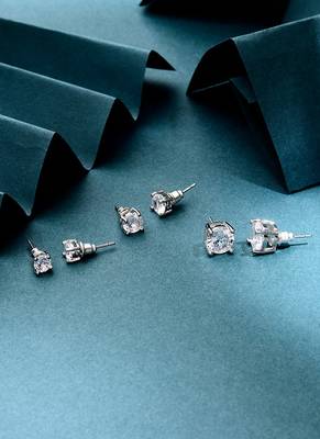 3 Set Earrings In American Diamond 2