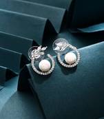 Leaf Shaped Silver Earrings