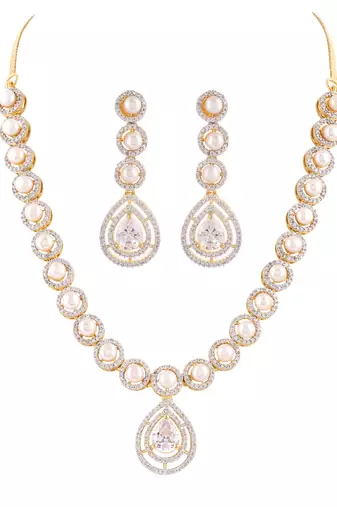Natural fresh water pearls set from hyderabad
