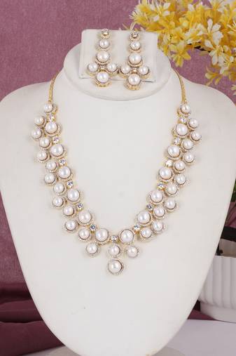 Natural fresh water pearls set from hyderabad