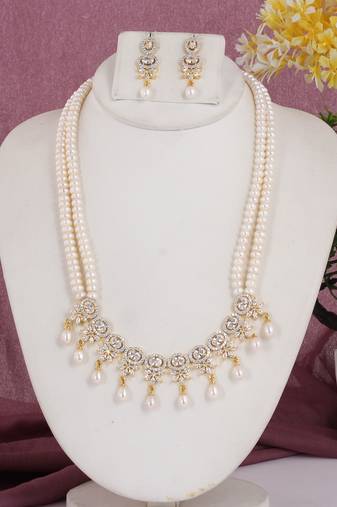 Natural fresh water pearls set from hyderabad