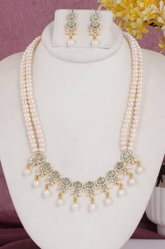 Natural fresh water pearls set from hyderabad