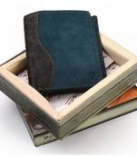 Gents Italian Designer Stylish Blue Leather Wallet Deepawali Gift 143