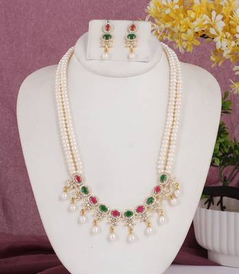 Natural fresh water pearls set from hyderabad 1