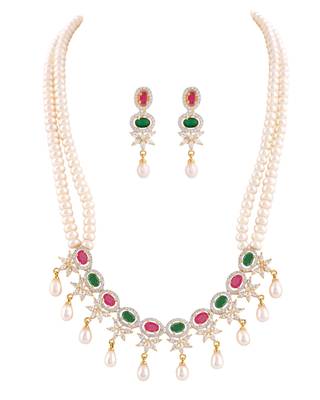 Natural fresh water pearls set from hyderabad 2
