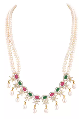 Natural fresh water pearls set from hyderabad