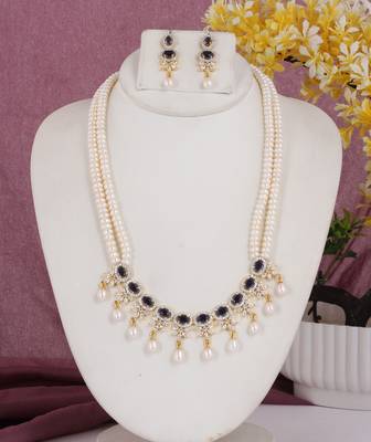Natural fresh water pearls set from hyderabad 1