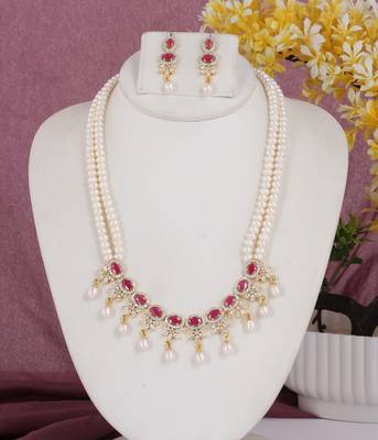 Natural fresh water pearls set from hyderabad 1