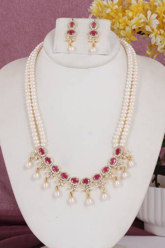 Natural fresh water pearls set from hyderabad