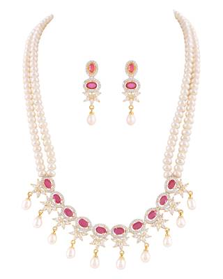 Natural fresh water pearls set from hyderabad 2