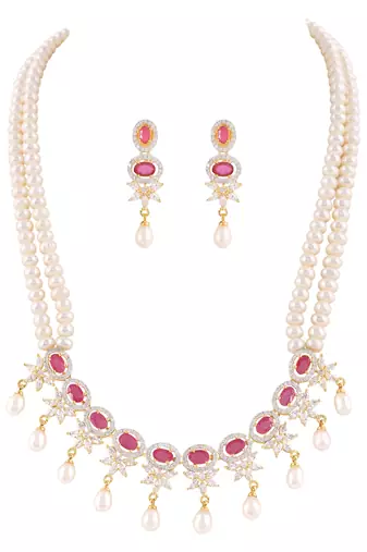 Natural fresh water pearls set from hyderabad