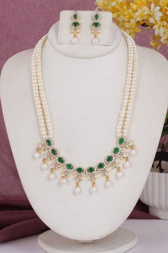 Natural fresh water pearls set from hyderabad