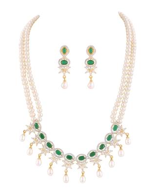 Natural fresh water pearls set from hyderabad 2
