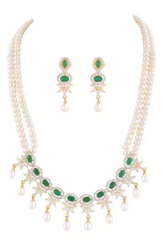 Natural fresh water pearls set from hyderabad