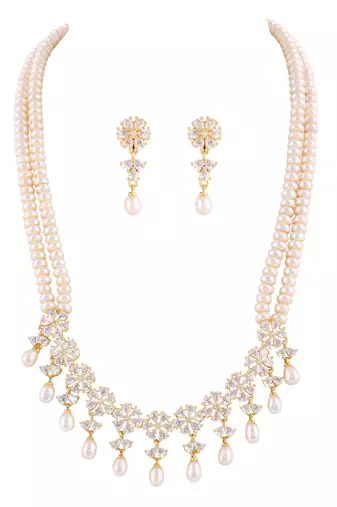 Natural fresh water pearls set from hyderabad