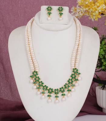 Natural fresh water pearls set from hyderabad 1