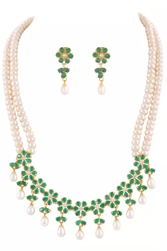 Natural fresh water pearls set from hyderabad