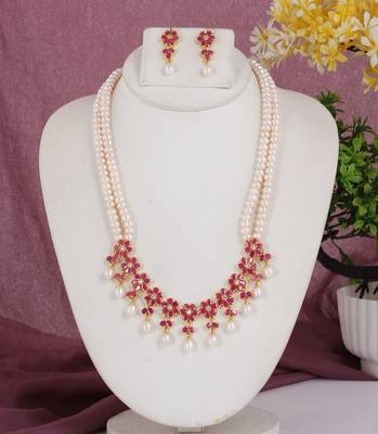 Natural fresh water pearls set from hyderabad 1