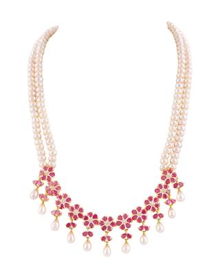 Natural fresh water pearls set from hyderabad 3