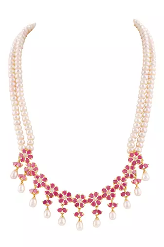 Natural fresh water pearls set from hyderabad