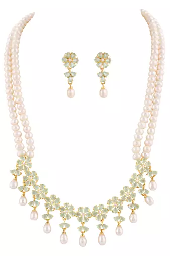 Natural fresh water pearls set from hyderabad