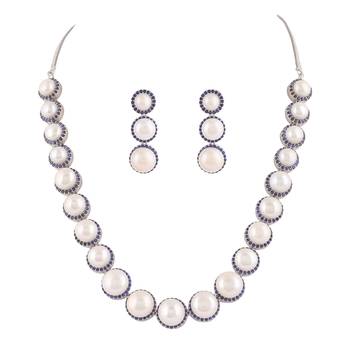 Natural fresh water pearls set from hyderabad 2