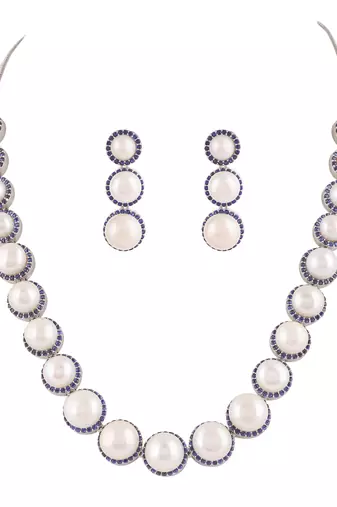 Natural fresh water pearls set from hyderabad