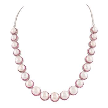 Natural fresh water pearls set from hyderabad 3