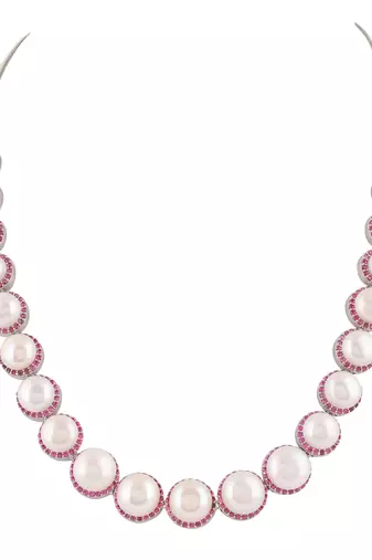 Natural fresh water pearls set from hyderabad