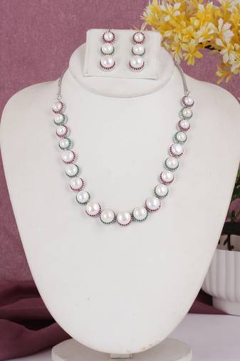 Natural fresh water pearls set from hyderabad