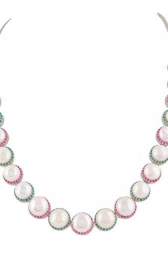 Natural fresh water pearls set from hyderabad