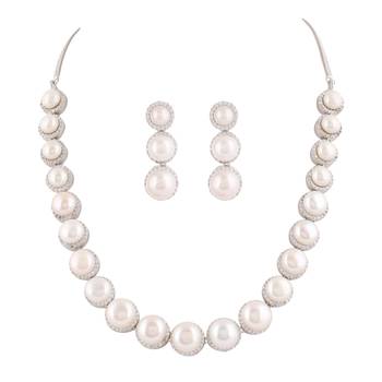 Natural fresh water pearls set from hyderabad 2
