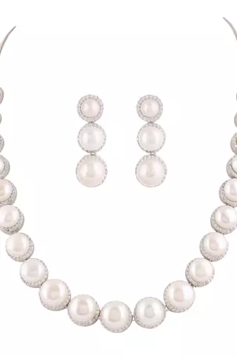 Natural fresh water pearls set from hyderabad