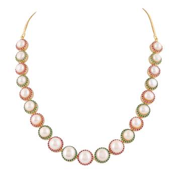 Natural fresh water pearls set from hyderabad 3