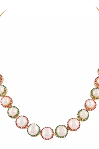 Natural fresh water pearls set from hyderabad