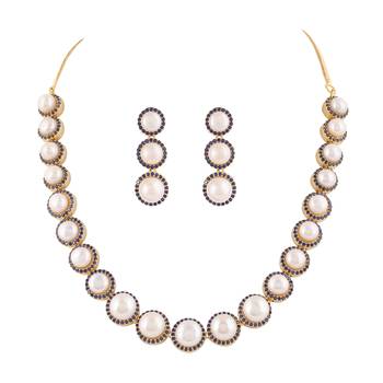 Natural fresh water pearls set from hyderabad 2