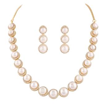 Natural fresh water pearls set from hyderabad 2