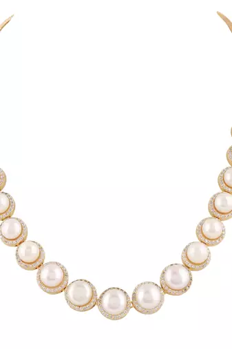 Natural fresh water pearls set from hyderabad