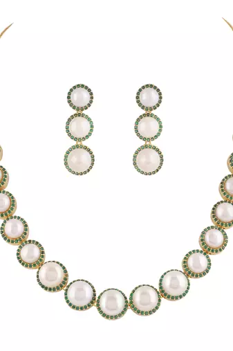 Natural fresh water pearls set from hyderabad
