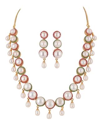 Natural fresh water pearls set from hyderabad 2