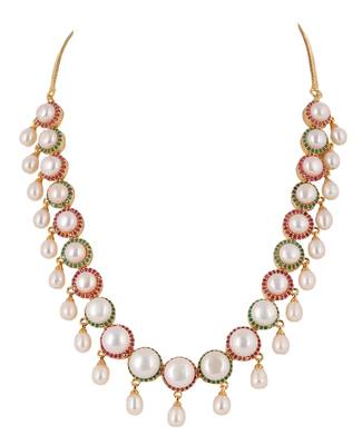 Natural fresh water pearls set from hyderabad 3
