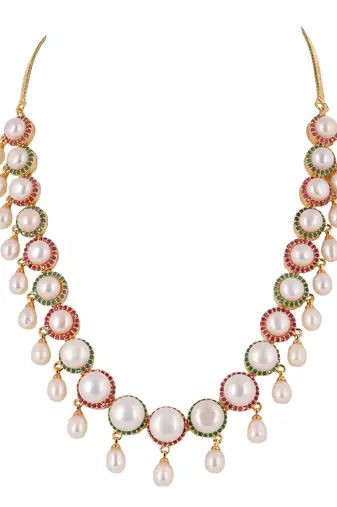 Natural fresh water pearls set from hyderabad