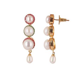 Natural fresh water pearls set from hyderabad 4