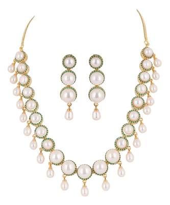 Natural fresh water pearls set from hyderabad 2
