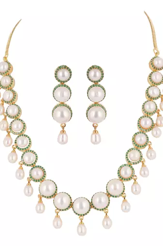 Natural fresh water pearls set from hyderabad
