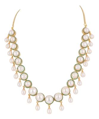 Natural fresh water pearls set from hyderabad 3