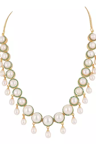 Natural fresh water pearls set from hyderabad