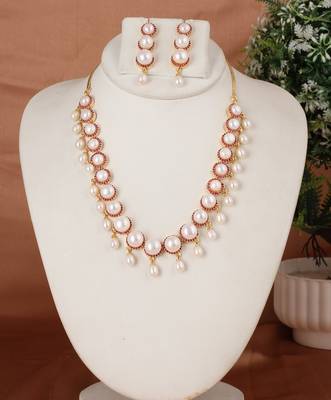 Natural fresh water pearls set from hyderabad 1