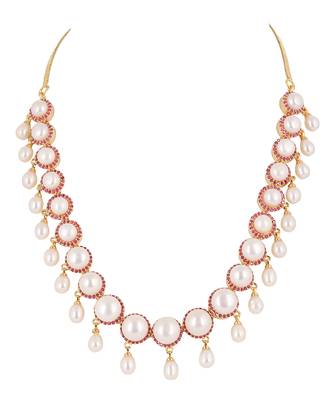 Natural fresh water pearls set from hyderabad 3